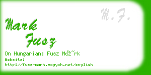 mark fusz business card